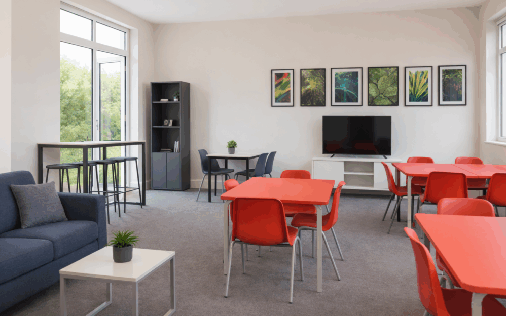 Bright and modern Sixth Form lounge (1)